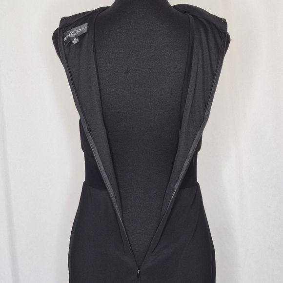 Betsy & Adam Mock Neck Mesh Illusion Gown - Size 10 - Picture 9 of 13